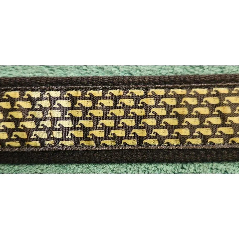 Vineyard Vines Men's Micro Whale Classic Canvas Club Belt, Brass Buckle Navy, 44